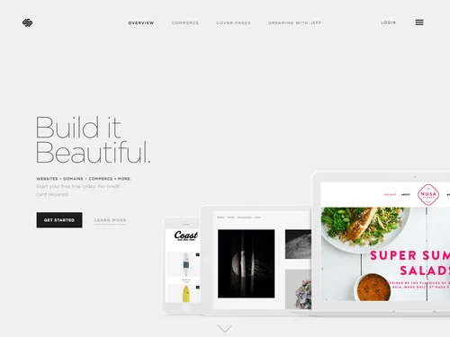 「Build a Website - Squarespace」のキャプチャ画像