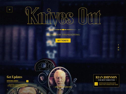 「Knives Out – Official Movie Site - In Theaters November 27, 2019」のキャプチャ画像