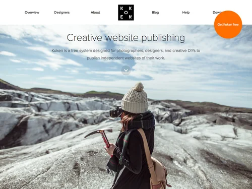 「Koken - Creative website publishing」のキャプチャ画像