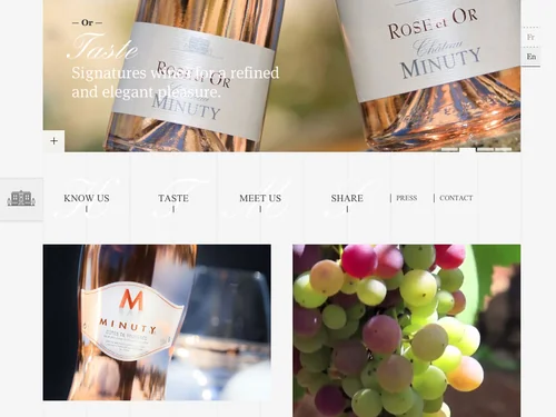 「Minuty  -  Château Minuty • Côtes de Provence, Cru Classé Provence」のキャプチャ画像