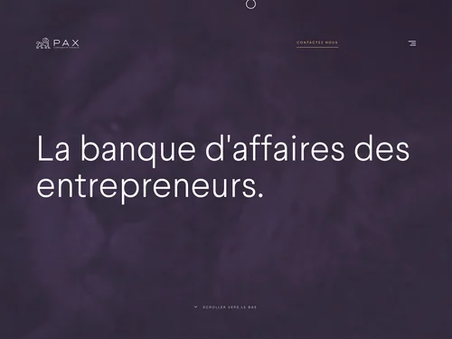 「Accueil - Accompagnement des entreprises - Pax Corporate Finance」のキャプチャ画像