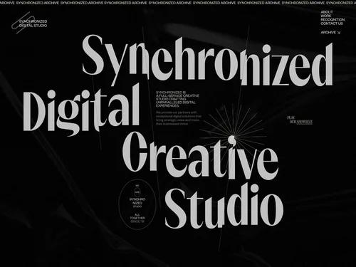 「Synchronized | Digital Creative Studio」のキャプチャ画像