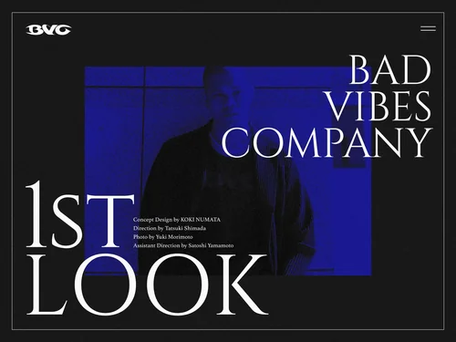 「BAD VIBES COMPANY | 1st LOOK BOOK」のキャプチャ画像