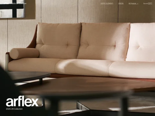 「2025-26 Collection | arflex」のキャプチャ画像