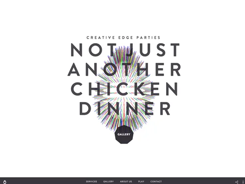 「Creative Edge Parties | Not just another chicken dinner.」のキャプチャ画像