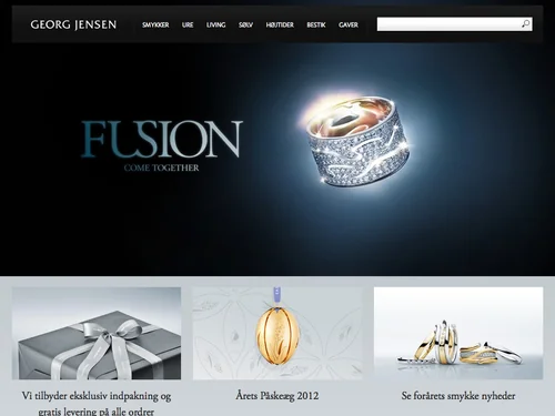 「Georg Jensen (Danmark) - International luxury lifestyle - online」のキャプチャ画像