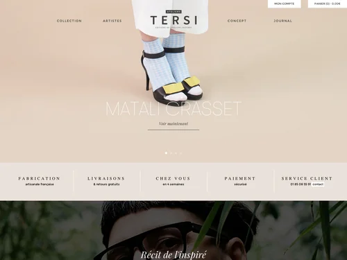 「Ateliers Tersi - Éditions de souliers inspirés」のキャプチャ画像