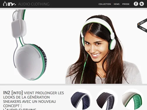「In2 Headphones | Audio Clothing」のキャプチャ画像