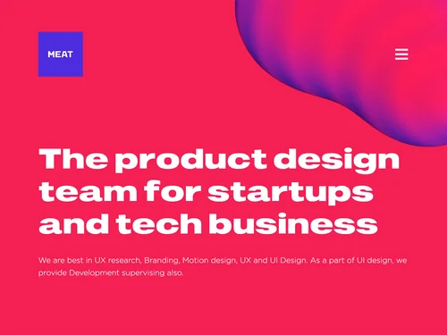 「MEAT Inc. Product Design Team for Startups and Tech Business」のキャプチャ画像