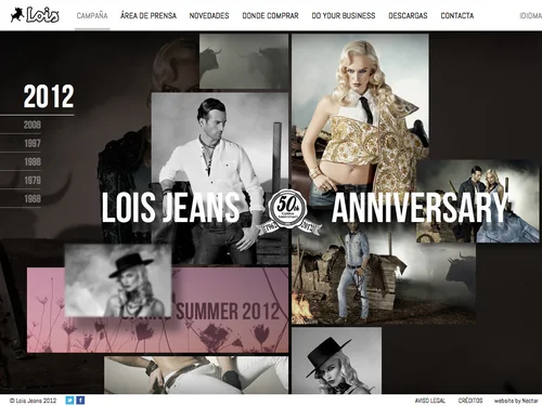 「Lois Jeans 50th Anniversary | Spring Summer 2012」のキャプチャ画像