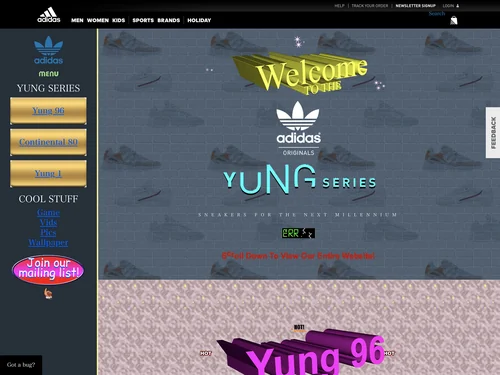 「Yung Series Sneakers | adidas US」のキャプチャ画像