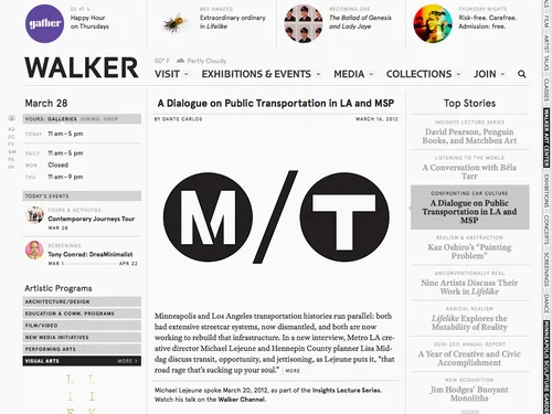 「Walker Art Center」のキャプチャ画像