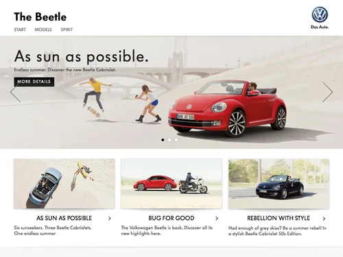 「All about the Volkswagen Beetle.」のキャプチャ画像
