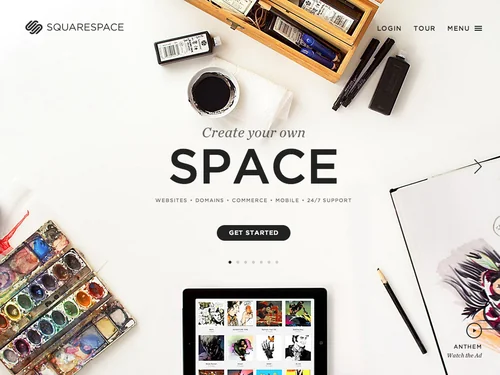 「Build a Website - Squarespace」のキャプチャ画像