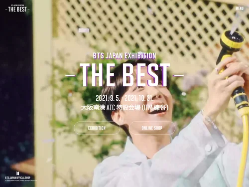 「BTS JAPAN EXHIBITION -THE BEST- Special Site」のキャプチャ画像