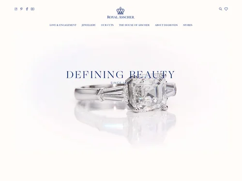 「Royal Asscher - Diamonds since 1854」のキャプチャ画像