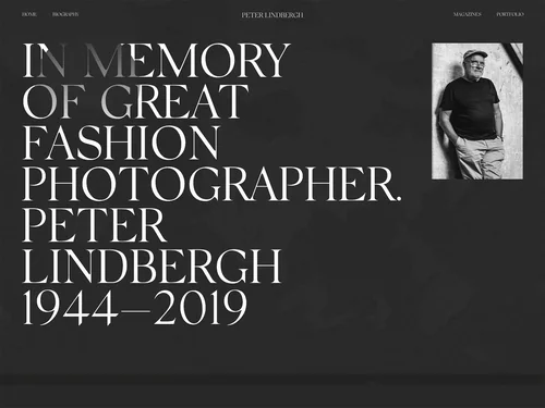 「Peter Lindbergh」のキャプチャ画像