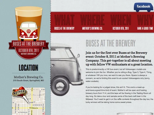 「VW Buses, Beers, &amp; Volkswagen Enthusiasts | Buses at the Brewery」のキャプチャ画像