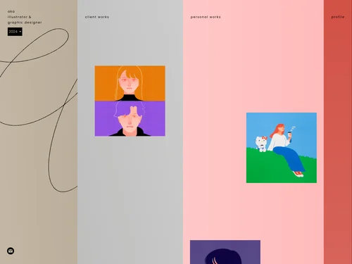 「赤｜aka portfolio site」のキャプチャ画像