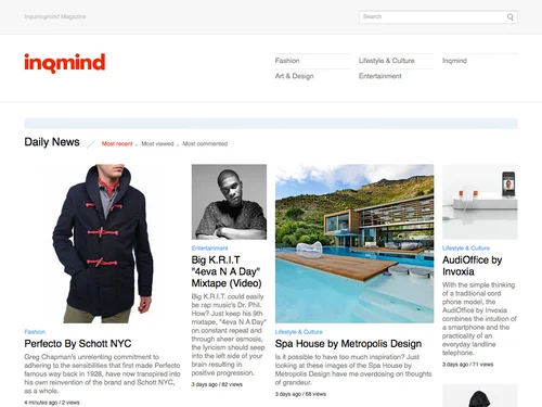 「Daily News | Inqmind」のキャプチャ画像