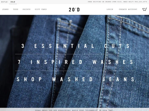 「20Jeans x DSTLD | Premium Men's Jeans from $25」のキャプチャ画像