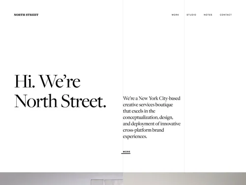 「NORTH STREET • A Creative Studio」のキャプチャ画像