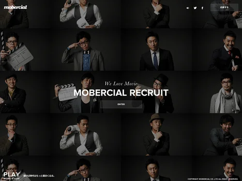 「PLAY - MOVE IS FUN  動画制作・映像制作/撮影・CM制作会社 MOBERCIAL（モバーシャル）RECRUIT SITE」のキャプチャ画像