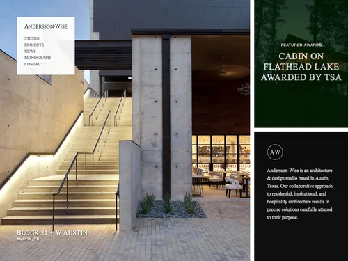 「Andersson-Wise Architects | An Austin, Texas based Architecture &amp; Design Studio」のキャプチャ画像