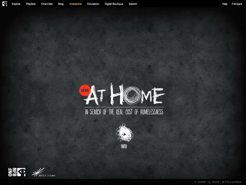 「Here At Home - NFB/interactive - National Film Board of Canada」のキャプチャ画像