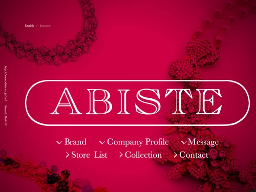 「ABISTE Official Site」のキャプチャ画像