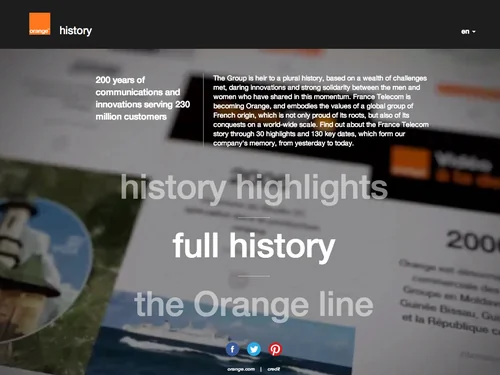 「Orange history」のキャプチャ画像