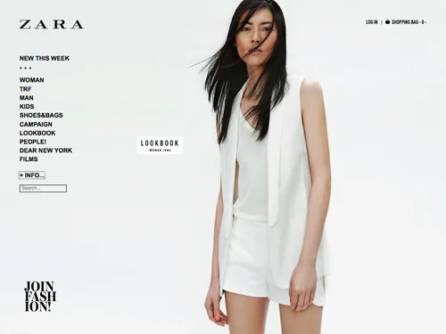 「ZARA Japan」のキャプチャ画像