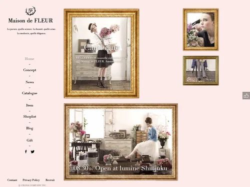 「Maison de FLEUR | メゾン ド フルール | クロスカンパニー」のキャプチャ画像