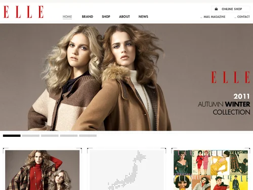 「ELLE Brand Official Site｜エル オフィシャルサイト」のキャプチャ画像