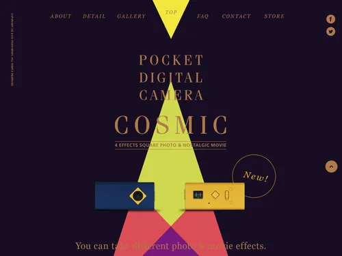 「POCKET DIGITAL CAMERA - COSMIC SQ70（ポケットデジタルカメラ）」のキャプチャ画像
