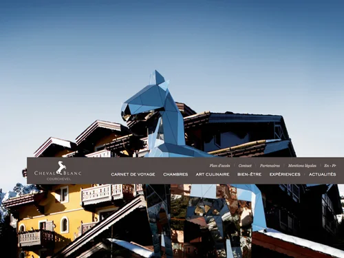 「Cheval Blanc Courchevel │Site officiel - Palace hotel de luxe 5 étoiles à Courchevel 1850」のキャプチャ画像