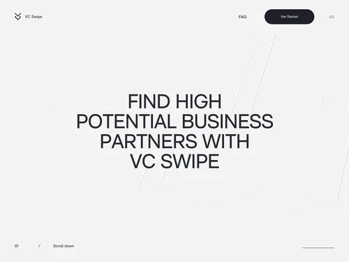 「VC Swipe - The future of fundraising」のキャプチャ画像
