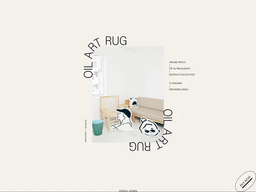 「ONLINE PARCO×OIL ART RUG」のキャプチャ画像