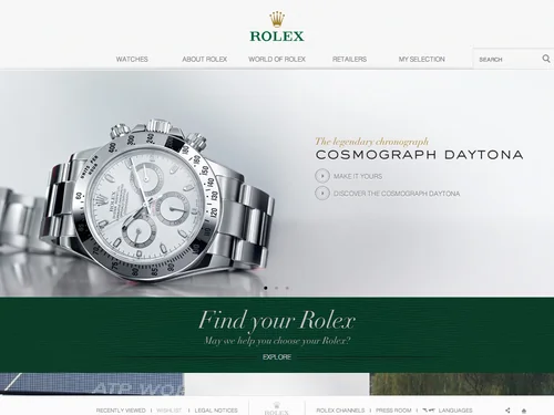 「Official Rolex Website - Timeless Luxury Watches」のキャプチャ画像